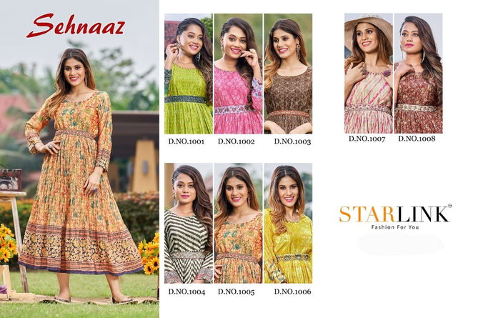 Starlink Sehnaaz Heavy Festive Wear Wholesale Anarkali Kurtis